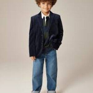 crewcuts Boys Ludlow Navy Blazer in velvet